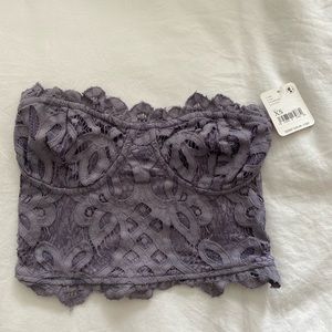 Free people lace corset style top